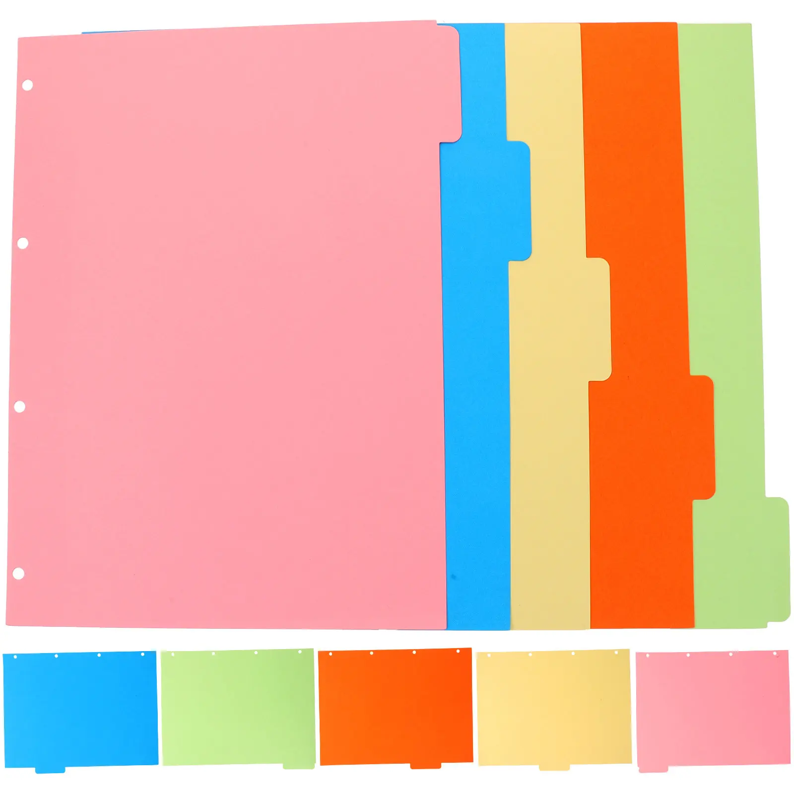 2Sets Binder Dividers Colored Loose Leaf 4 Holes Page Dividers for Notebooks Journals Reports Practical Index Tabs
2Sets Binder Dividers Colored Loose Leaf 4 Holes Page Dividers for Notebooks Journals Reports Practical Index Tabs
