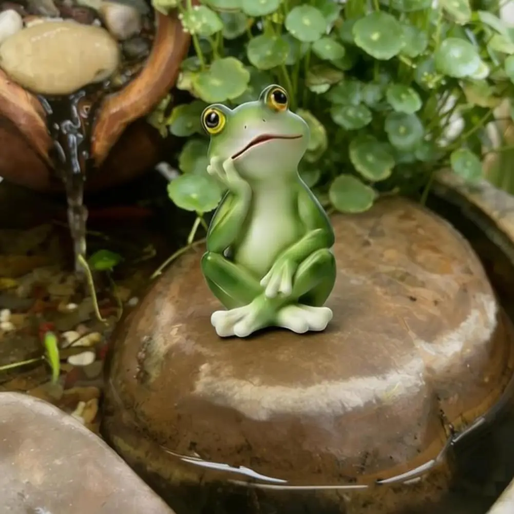 Resin Frog Statue Small Frog Statue Miniature Garden Frog Ornament Resin Cute Frogs Figurine for Indoor Outdoor Tabletop Planter
Resin Frog Statue Small Frog Statue Miniature Garden Frog Ornament Resin Cute Frogs Figurine for Indoor Outdoor Tabletop Planter