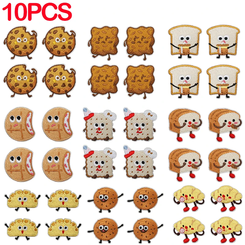 10Pcs Wholesale Cartoon Food Series Embroidered Patches DIY Bread Dumpling Cookies Iron On Patches For Clothing Sew Stickers
10Pcs Wholesale Cartoon Food Series Embroidered Patches DIY Bread Dumpling Cookies Iron On Patches For Clothing Sew Stickers