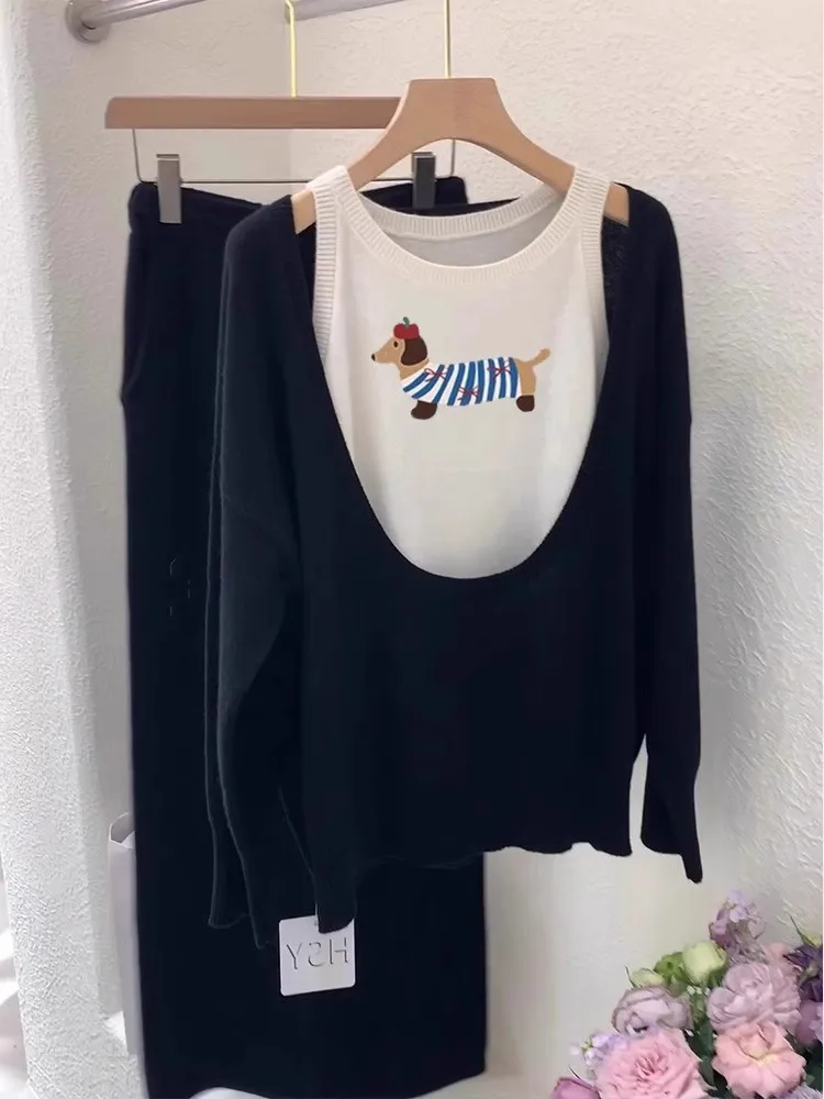 Black Splice Shoulder Open Knitted Sweater Women's Loose Style Inner Wear Base Top Korean Version Long Sleeve Regular Fit
Black Splice Shoulder Open Knitted Sweater Women's Loose Style Inner Wear Base Top Korean Version Long Sleeve Regular Fit