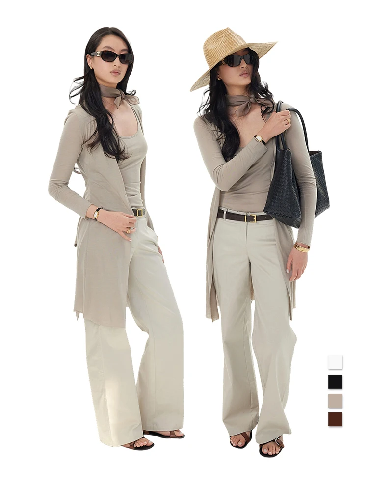 Романтичный комплект: длинный халат с поясом для праздников, мягкий вязаный женский топ из высококачественной смесовой ткани, дышащая весенняя одежда
Романтичный комплект: длинный халат с поясом для праздников, мягкий вязаный женский топ из высококачественной смесовой ткани, дышащая весенняя одежда