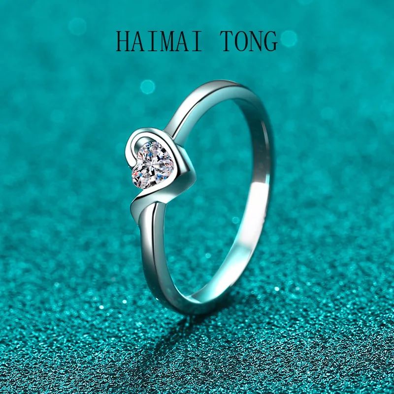 HAIMAITONG Новое платиновое кольцо Deyi pt950 с муассанитом, женское женское кольцо в форме любви, простая атмосфера
HAIMAITONG Новое платиновое кольцо Deyi pt950 с муассанитом, женское женское кольцо в форме любви, простая атмосфера