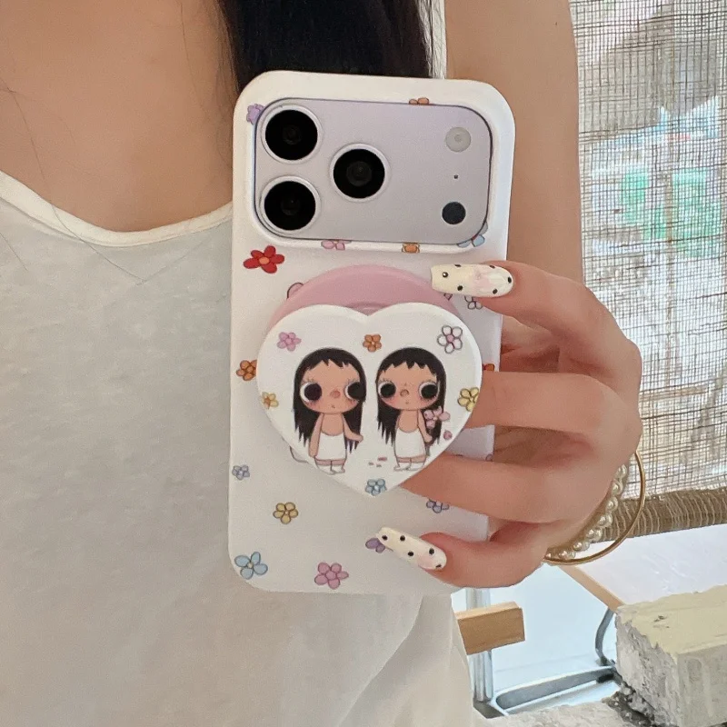 Fashion Little Flower Cute Girl Magnetic Phone Case For iPhone 16 Pro 17 15 Pro Max Cover with Holder For Magsafe Hard Cases Cov
Fashion Little Flower Cute Girl Magnetic Phone Case For iPhone 16 Pro 17 15 Pro Max Cover with Holder For Magsafe Hard Cases Cov