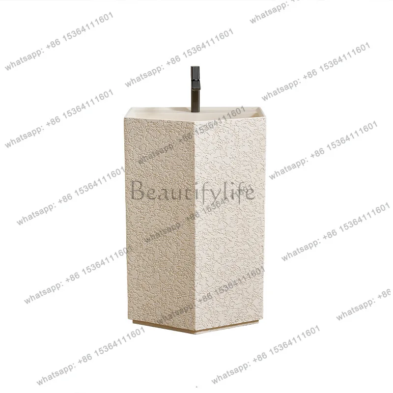Wabi Sand Wind Designer Travertine Pillar Basin Square Integrated Art Creative Wash Table
Wabi Sand Wind Designer Travertine Pillar Basin Square Integrated Art Creative Wash Table