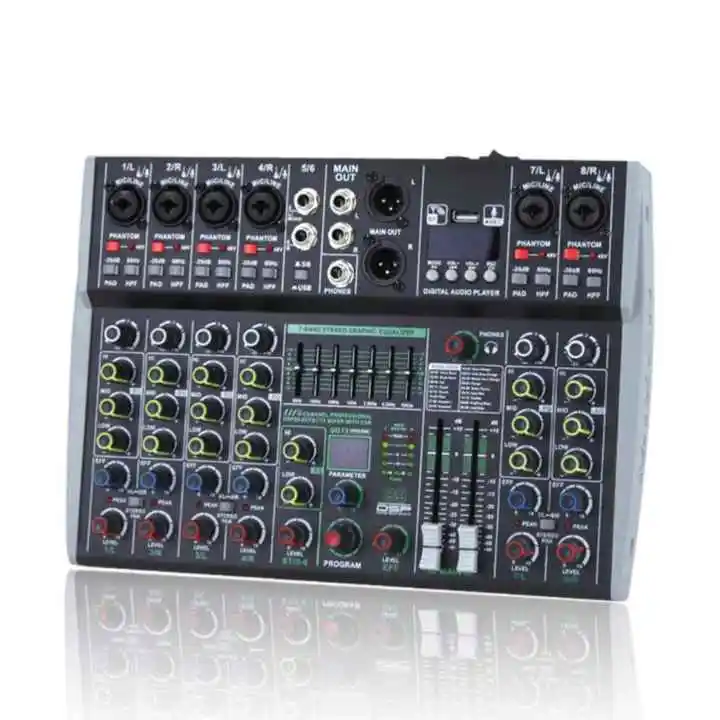 Professional High Quality Audio Mixer Digital 99dsp Usb Mini Mixer Audio 8 Channel Digital Audio Mixer For Stage
Professional High Quality Audio Mixer Digital 99dsp Usb Mini Mixer Audio 8 Channel Digital Audio Mixer For Stage