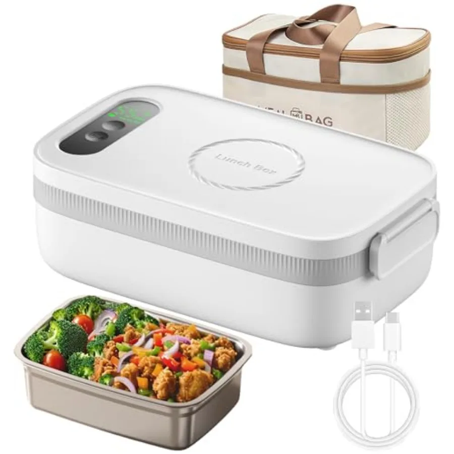 Cordless Electric Lunch Box 14000mAh Rechargeable Heating Lunch Box with Large Bag for Adults 1L Portable Self-Heating Food War
Cordless Electric Lunch Box 14000mAh Rechargeable Heating Lunch Box with Large Bag for Adults 1L Portable Self-Heating Food War