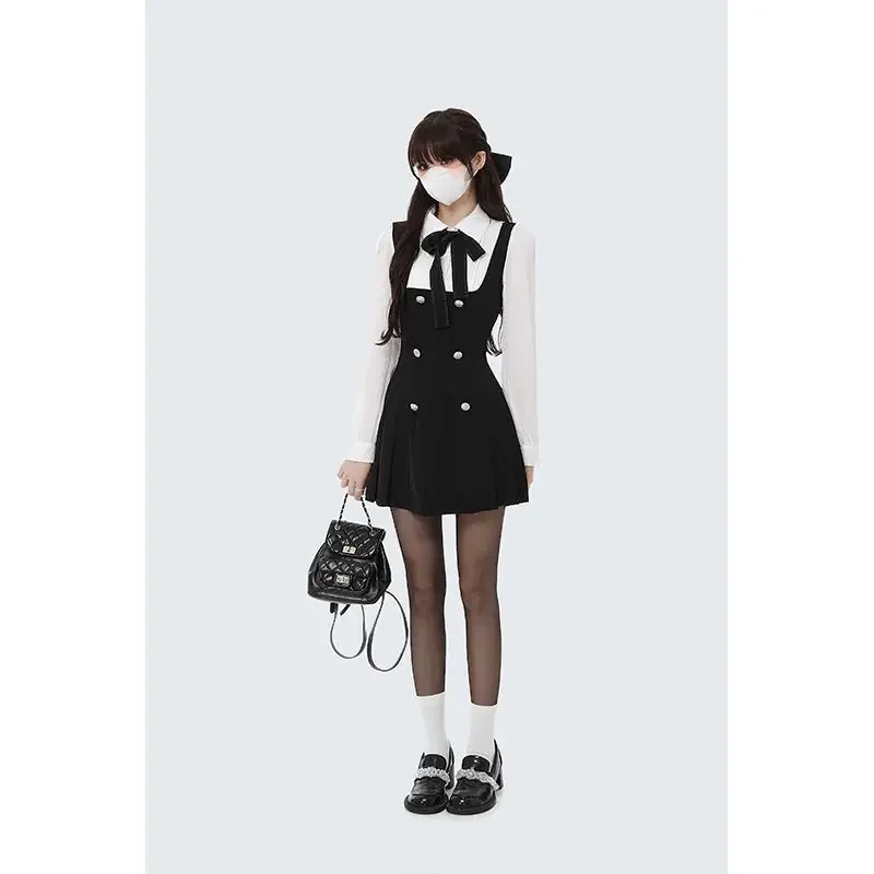 Elegant Vintage Short Party Dress Slim Chic Fake Two Dress Long Sleeve 2025 Spring Bow Casual Korea Fashion Y2k Mini Dress Woman
Elegant Vintage Short Party Dress Slim Chic Fake Two Dress Long Sleeve 2025 Spring Bow Casual Korea Fashion Y2k Mini Dress Woman