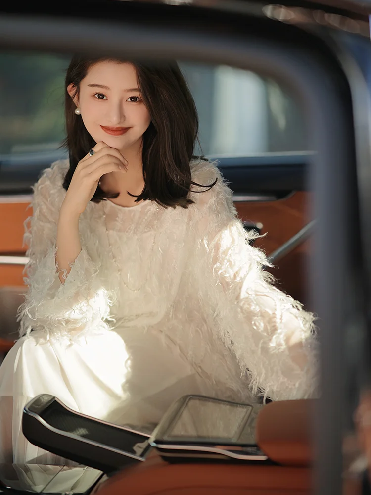 Ele Silk Women's irt Zhaodaxi Gentle Sle White Vintage Top for Faionable Ladies round Ne Long Sve Spring Wear
Ele Silk Women's irt Zhaodaxi Gentle Sle White Vintage Top for Faionable Ladies round Ne Long Sve Spring Wear