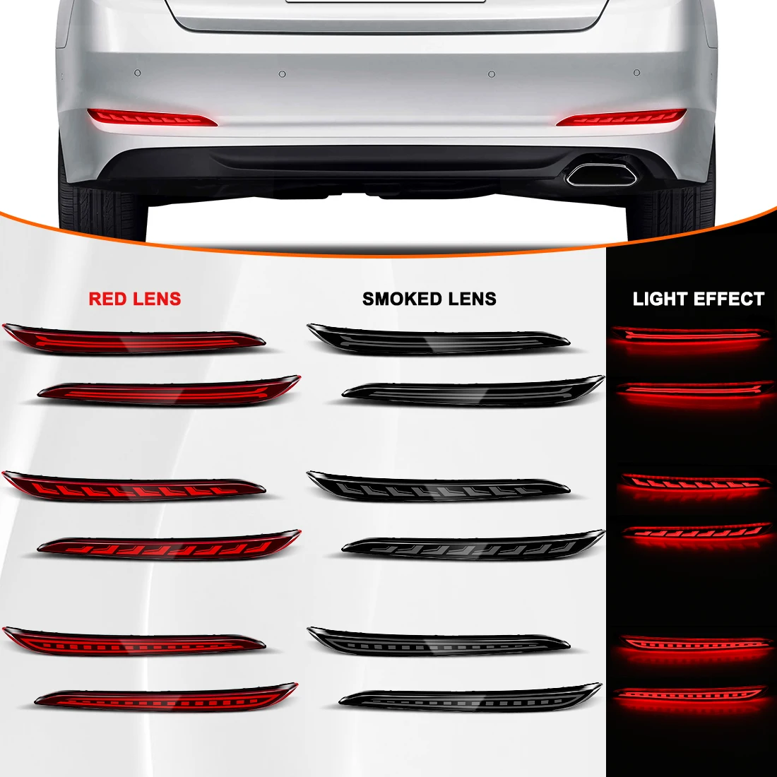 Rear Bumper Reflector Lights For Hyundai Sonata 2015 2016 2017 Car Driving Dynamic Turn Signal Brake Lamp Start up Animation 12V
Rear Bumper Reflector Lights For Hyundai Sonata 2015 2016 2017 Car Driving Dynamic Turn Signal Brake Lamp Start up Animation 12V