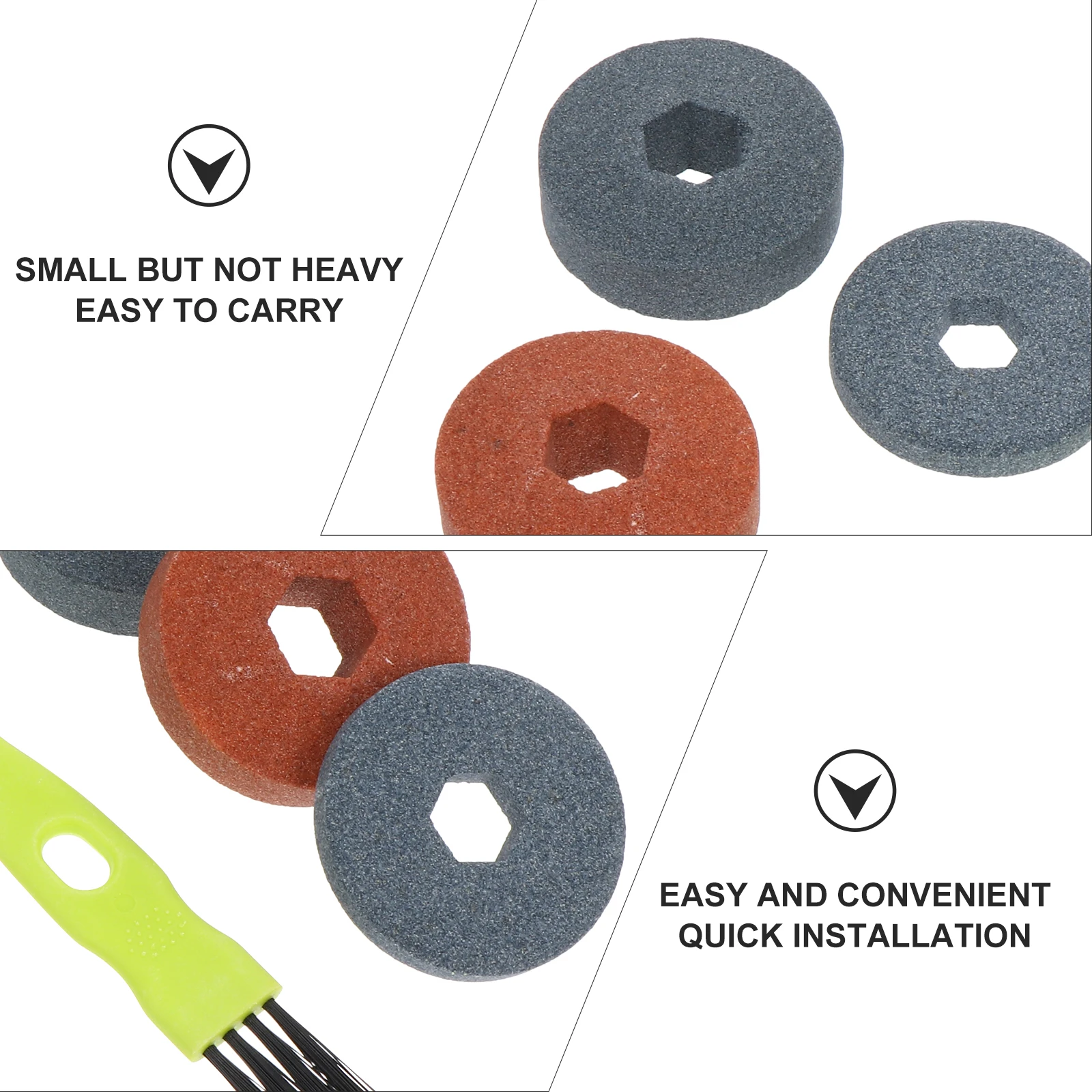 4PcsPolishingWheelsGrindingStoneBrushPlasticSharpenerAccessoriesToolReplacementQualityDurabilityPracticability
4PcsPolishingWheelsGrindingStoneBrushPlasticSharpenerAccessoriesToolReplacementQualityDurabilityPracticability