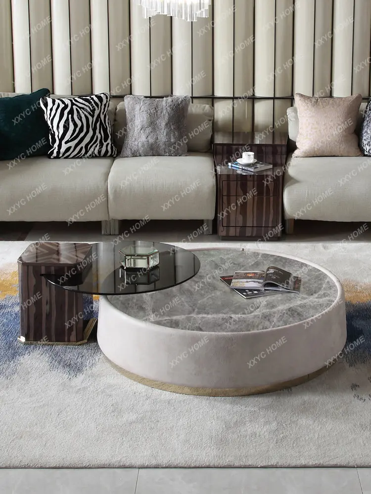 Marble Coffee Table Large Apartment Villa Living Room Nordic Light Luxury round Tea Table Combination
Marble Coffee Table Large Apartment Villa Living Room Nordic Light Luxury round Tea Table Combination