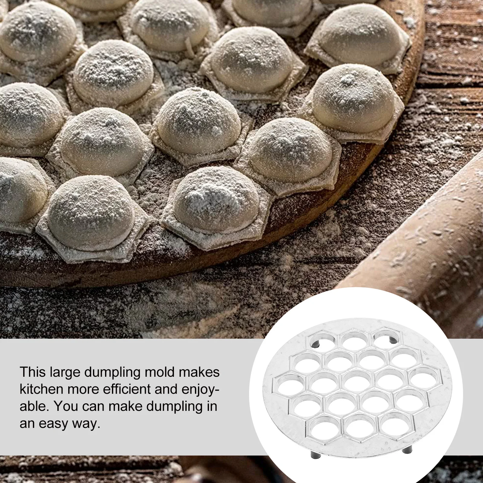 Aluminum Alloy Dumpling Mold with Multi-Hole Design for Fast Dumpling Making Tool Ideal for Wontons Ravioli Russian Dumplings
Aluminum Alloy Dumpling Mold with Multi-Hole Design for Fast Dumpling Making Tool Ideal for Wontons Ravioli Russian Dumplings