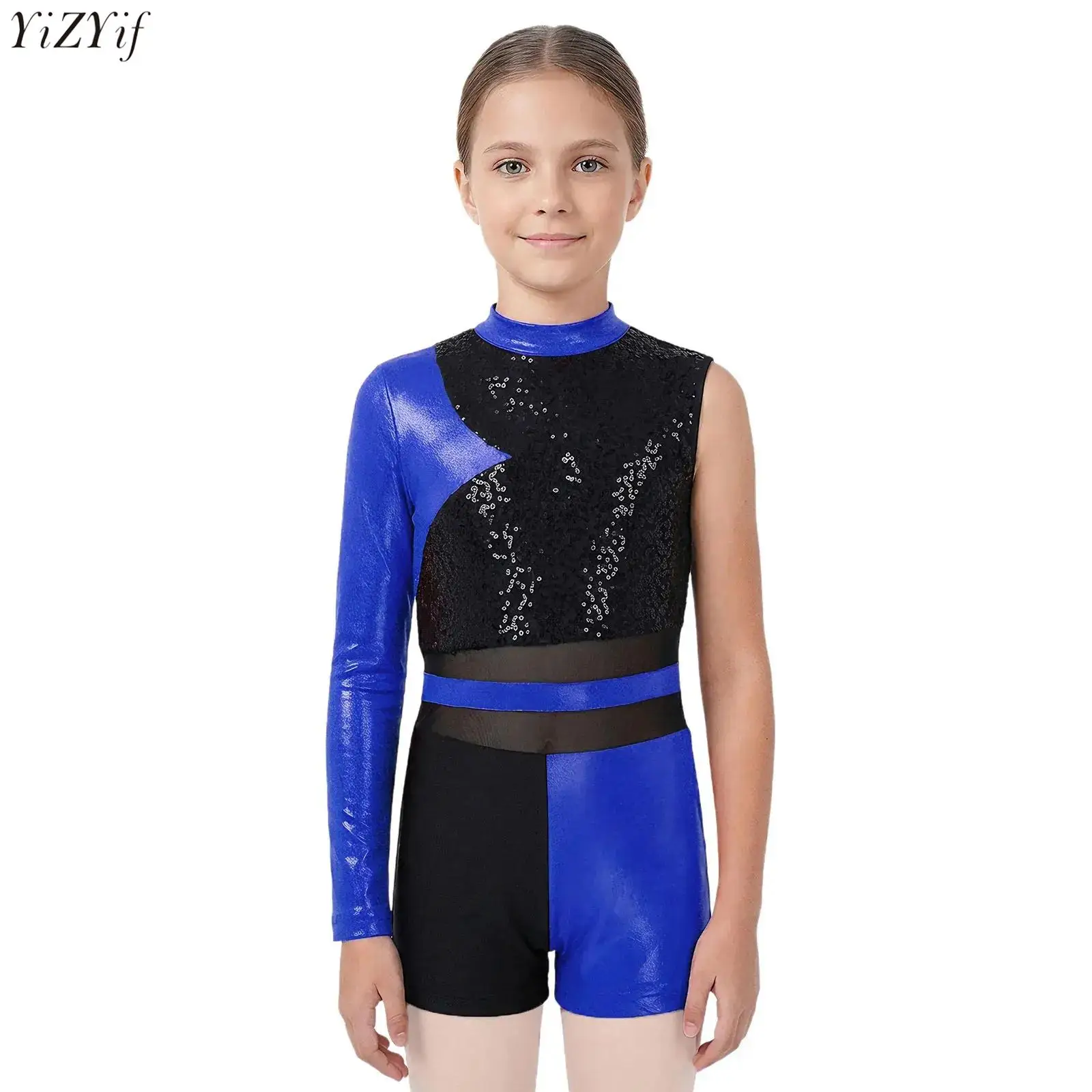 Kids Girls Asymmetrical Jumpsuit Sequins Gymnastics Leotard Athletic Bodysuit Biketard Tumbling Class Gymnastic Exercise Stage
Kids Girls Asymmetrical Jumpsuit Sequins Gymnastics Leotard Athletic Bodysuit Biketard Tumbling Class Gymnastic Exercise Stage