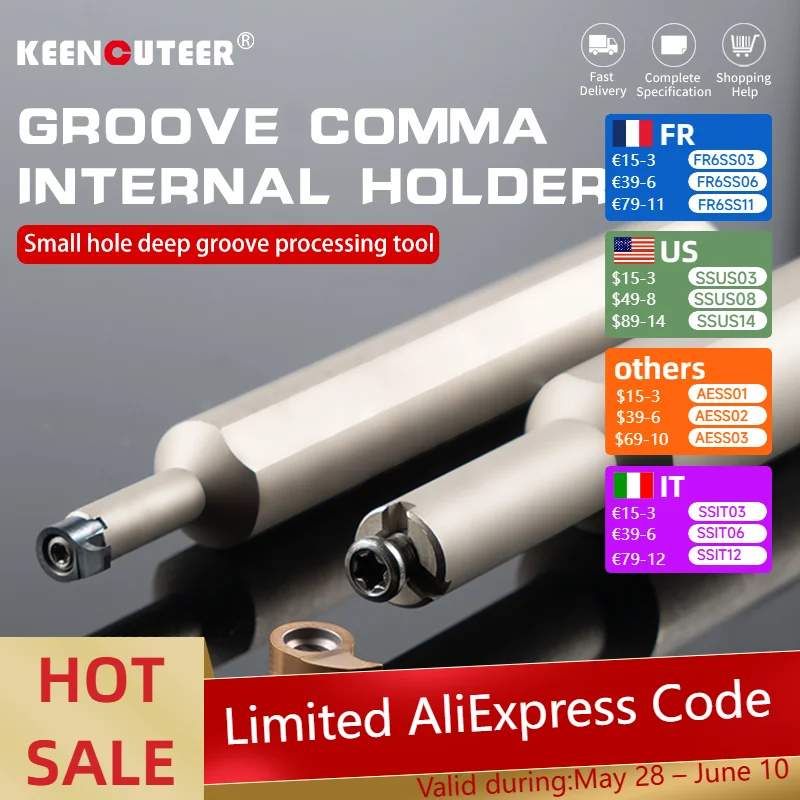 Small Grooving Cutter Bar Internal Holder MG-H12 H16 H20 Small Hole Deep Hole Comma Inserts MB-05R 07R 09R 11R Turning Tool CNC
Small Grooving Cutter Bar Internal Holder MG-H12 H16 H20 Small Hole Deep Hole Comma Inserts MB-05R 07R 09R 11R Turning Tool CNC