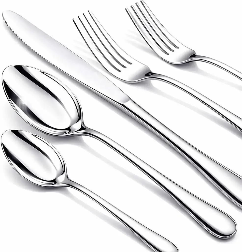 60-Piece Premium Stainless Steel Flatware Set for 12, Mirror Polished Cutlery with Steak Knives, Dishwasher Safe
60-Piece Premium Stainless Steel Flatware Set for 12, Mirror Polished Cutlery with Steak Knives, Dishwasher Safe
