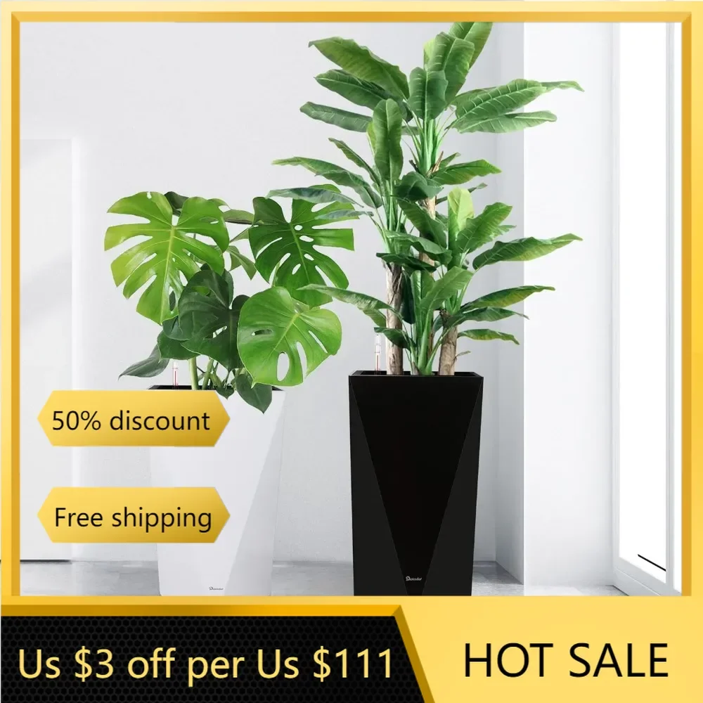24 Inches Tall Self Watering Planter Diamond Standing Flower Plant Pot with Water Level Indicator (Black)freight free
24 Inches Tall Self Watering Planter Diamond Standing Flower Plant Pot with Water Level Indicator (Black)freight free