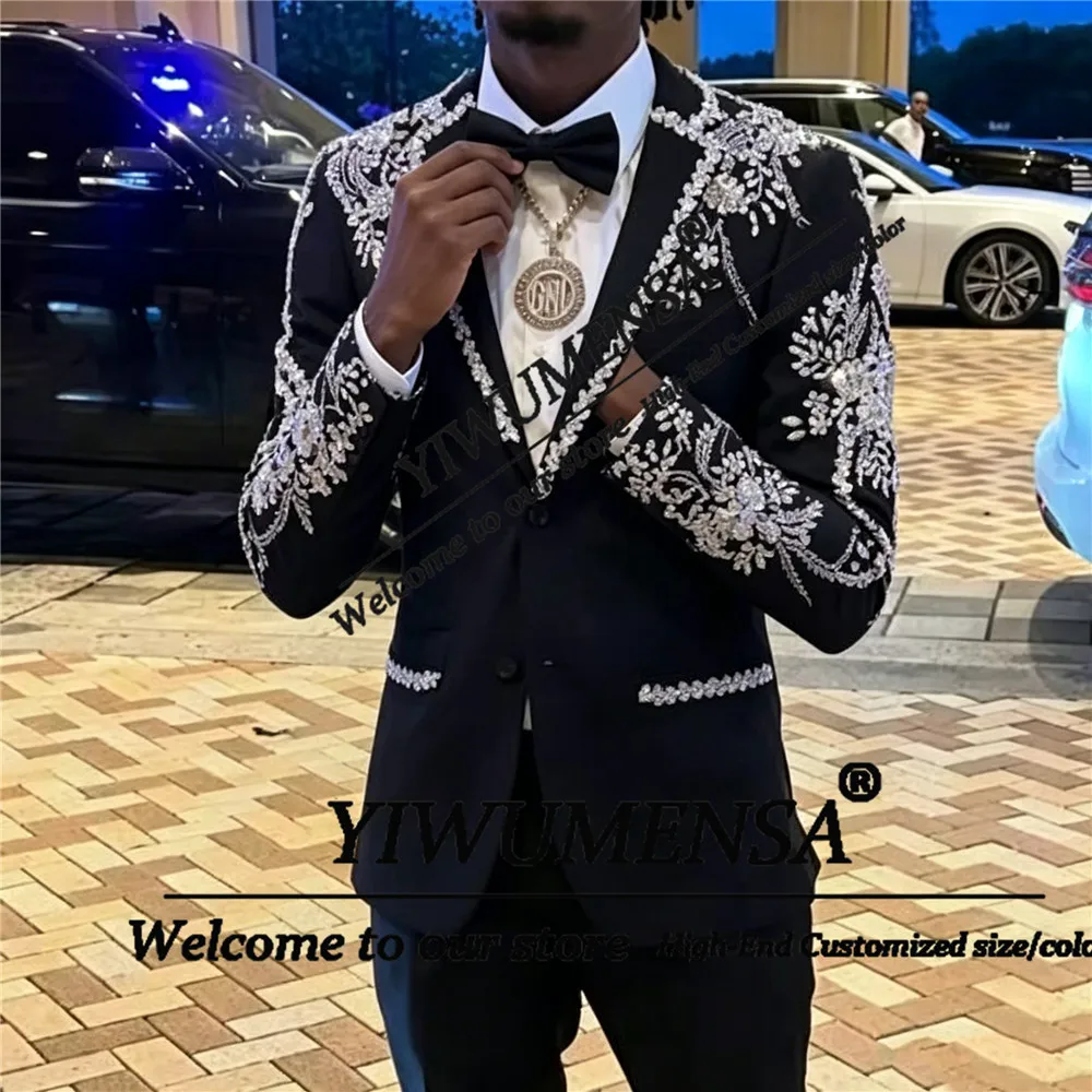 Brilliant Men Suits For Wedding Groom Crystal Beading Male Prom Blazer Party Luxury Man Blazer 3 Piece Sets Tuxedos Customized
Brilliant Men Suits For Wedding Groom Crystal Beading Male Prom Blazer Party Luxury Man Blazer 3 Piece Sets Tuxedos Customized