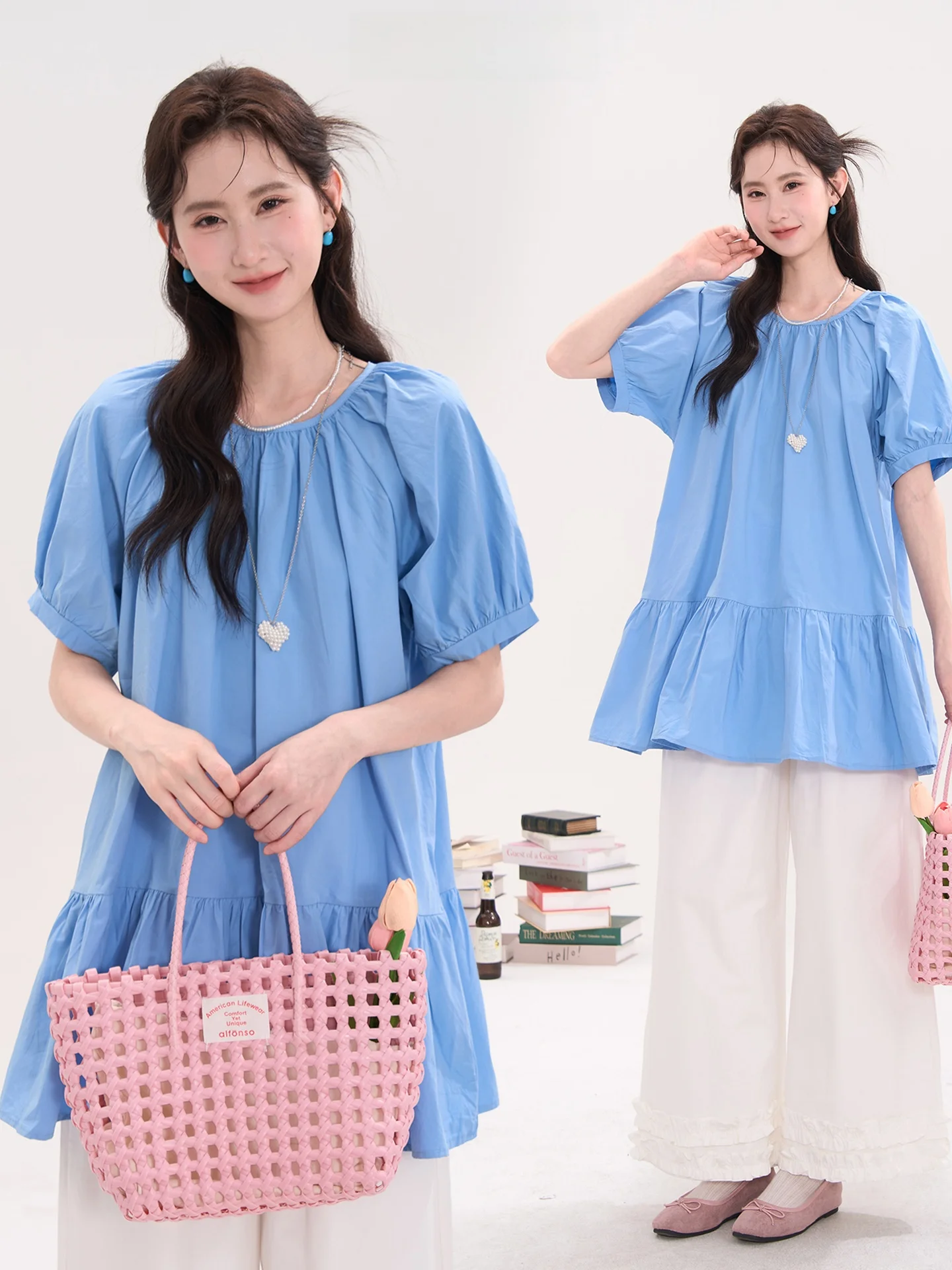 Pure Color ort Sve irt Dr Doll Sle Cotton Princ Sweet Sle Casual Loose Fit Women's Faion Spring Dr
Pure Color ort Sve irt Dr Doll Sle Cotton Princ Sweet Sle Casual Loose Fit Women's Faion Spring Dr