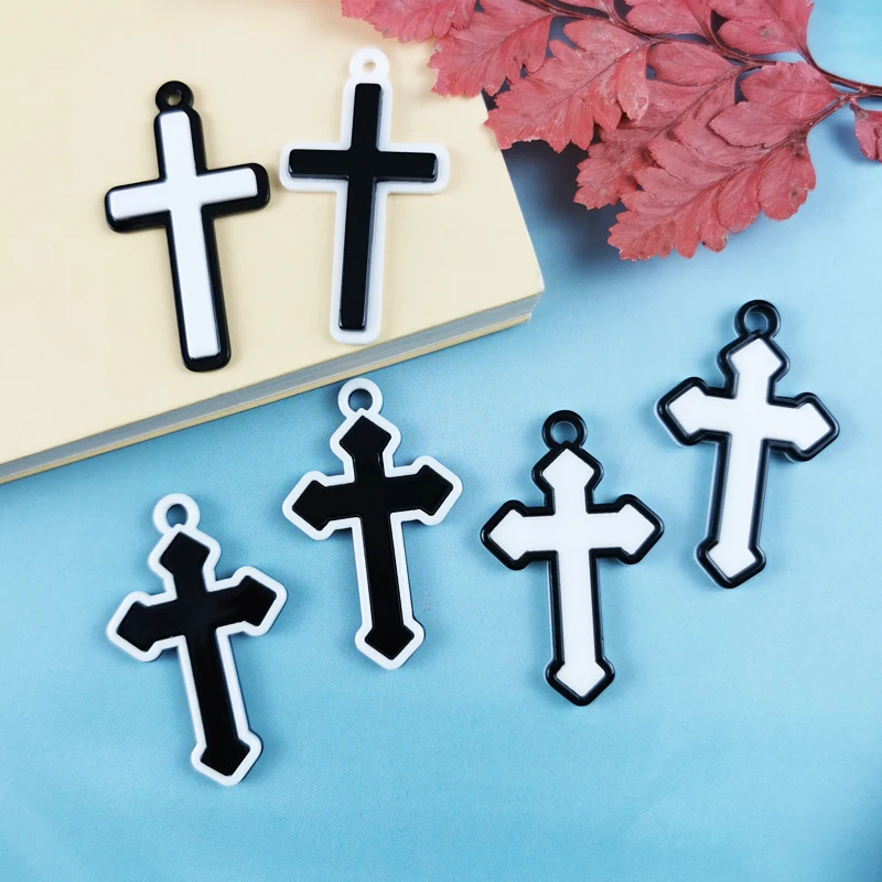 JeQue 10pcs/pack Black And White Cross Arcylic Charms for DIY Earring Jewelry Design Making
JeQue 10pcs/pack Black And White Cross Arcylic Charms for DIY Earring Jewelry Design Making