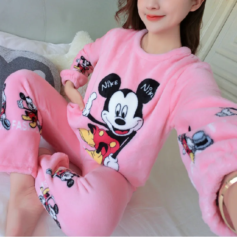 Disney Girls Stellar Mickey and Minnie Flannel Home Clothes Spring and Autumn Warmth Casual Fashion Pajamas Gifts for Children
Disney Girls Stellar Mickey and Minnie Flannel Home Clothes Spring and Autumn Warmth Casual Fashion Pajamas Gifts for Children
