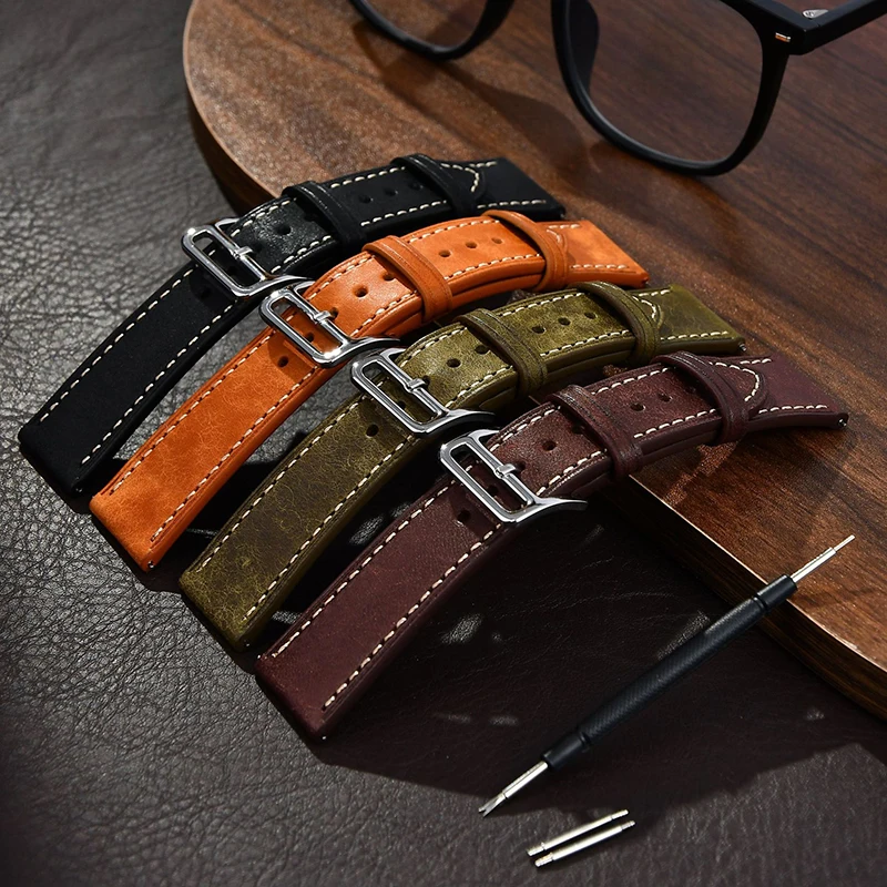 UTHAI Leather Watchbands Matte Cowhide Replace Wristwatch Straps 18mm 20mm 22mm Watch Accessories Men Women Soft Watchband
UTHAI Leather Watchbands Matte Cowhide Replace Wristwatch Straps 18mm 20mm 22mm Watch Accessories Men Women Soft Watchband
