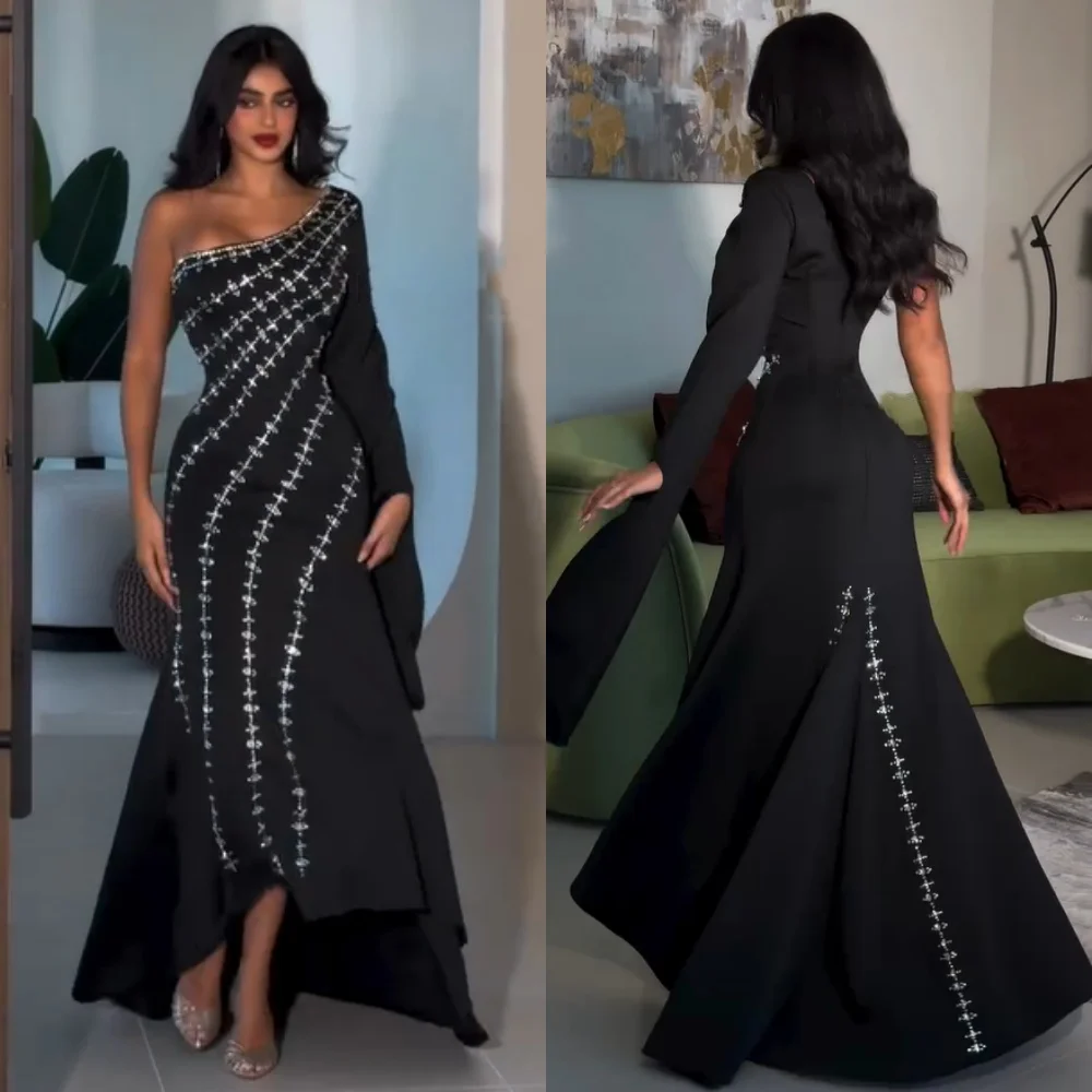 Customized Simple Jersey Pleat Sequined Trumpet One-shoulder MLong Dresses Bespoke Occasion Homecoming High Quality
Customized Simple Jersey Pleat Sequined Trumpet One-shoulder MLong Dresses Bespoke Occasion Homecoming High Quality