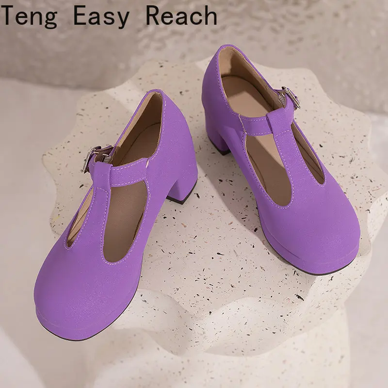 Ladies Mary Janes Shoes 2023 New Women Round Toe Metal Buckle Strap Simplicity Thick High Heel Sole Female Lolita Pumps Shoes
Ladies Mary Janes Shoes 2023 New Women Round Toe Metal Buckle Strap Simplicity Thick High Heel Sole Female Lolita Pumps Shoes