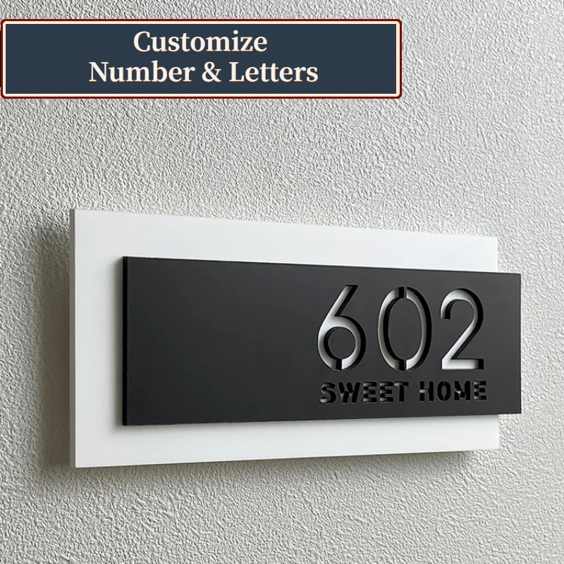 Acrylic Modern Door Plate 3D Laser Cutting Letters Customize House Number Family Name Address For Apartment Villa hotel Shop
Acrylic Modern Door Plate 3D Laser Cutting Letters Customize House Number Family Name Address For Apartment Villa hotel Shop