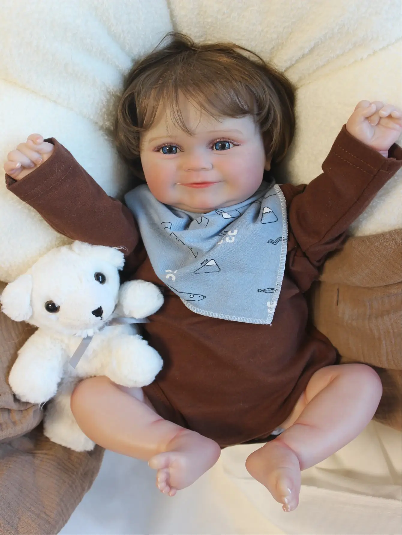 50 cm Silicone Reborn Baby Girl Doll Soft/Blue Eyes/Newborn Baby for/Christmas Gifts for Girls
50 cm Silicone Reborn Baby Girl Doll Soft/Blue Eyes/Newborn Baby for/Christmas Gifts for Girls