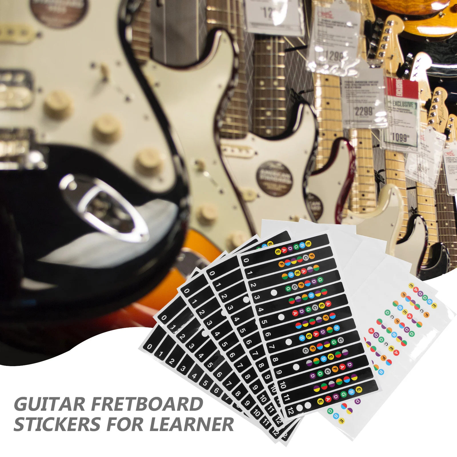 10pcs Fretboard Stickers Premium Note Decals Durable Residue-Free Removable Easy Peel Long-Lasting Learning Tool For Beginners
10pcs Fretboard Stickers Premium Note Decals Durable Residue-Free Removable Easy Peel Long-Lasting Learning Tool For Beginners