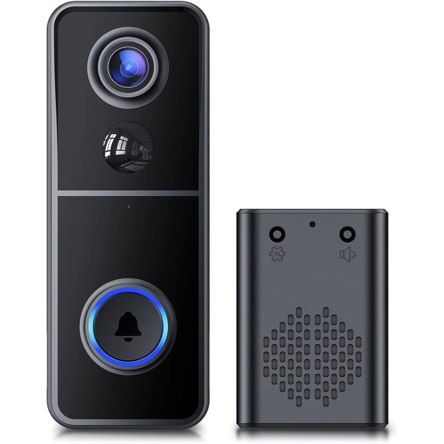 Wireless Doorbell Camera, 2K HD Video Doorbell with Chime, Night Vision, Two-Way Audio, PIR Motion Detection, IP66 Waterproof,
Wireless Doorbell Camera, 2K HD Video Doorbell with Chime, Night Vision, Two-Way Audio, PIR Motion Detection, IP66 Waterproof,