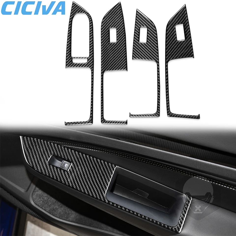 Real Black Carbon Fiber Window Lift Control Decorative Decals For Volkswagen VW Golf 8 MK8 2020-2023 Car Interior Accesorios
Real Black Carbon Fiber Window Lift Control Decorative Decals For Volkswagen VW Golf 8 MK8 2020-2023 Car Interior Accesorios