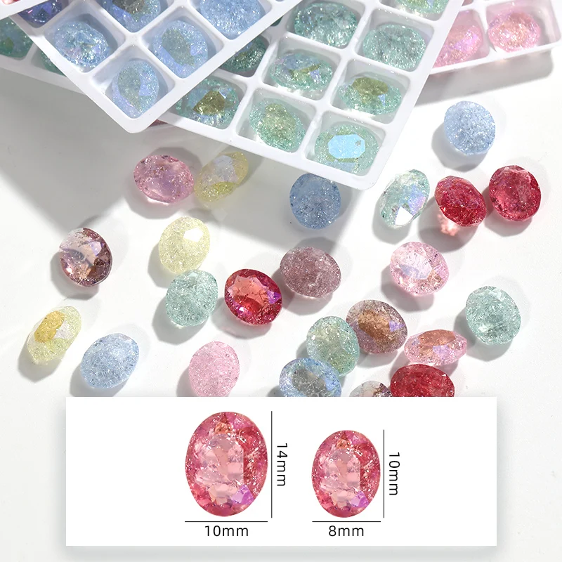 Oval Transparent Crystal Beads Ice Flower 8x10/10x14MM Shiny Precious Stones Random Mixed Color Jewelry Beads Diy Crafts Gems
Oval Transparent Crystal Beads Ice Flower 8x10/10x14MM Shiny Precious Stones Random Mixed Color Jewelry Beads Diy Crafts Gems