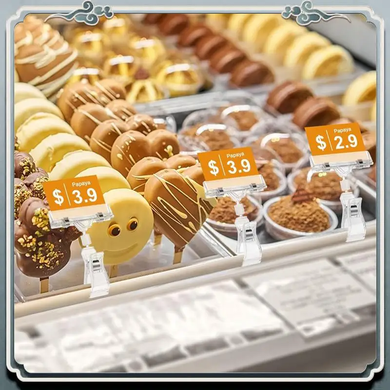 Premium 30PCS Clear Sign Clips Plastic Rotatable -Clip Sign Holder Stand For Merchandise Display, Sign Holder Clips
Premium 30PCS Clear Sign Clips Plastic Rotatable -Clip Sign Holder Stand For Merchandise Display, Sign Holder Clips