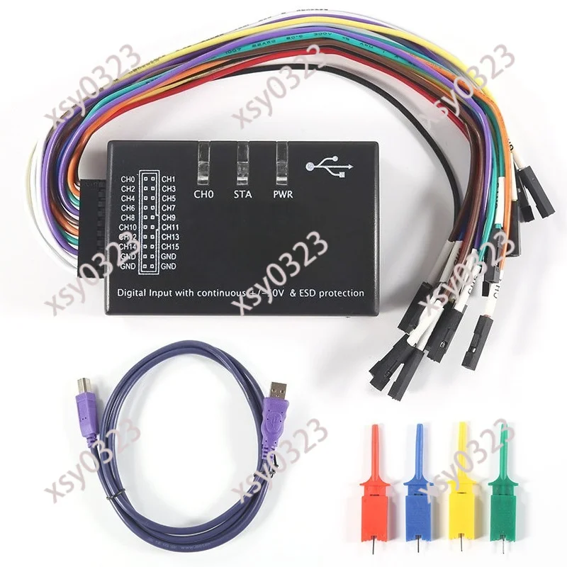 16 Channel USB Logic Analyzer, 100M Sampling Rate Multi-system Compatible Debug Tool
16 Channel USB Logic Analyzer, 100M Sampling Rate Multi-system Compatible Debug Tool