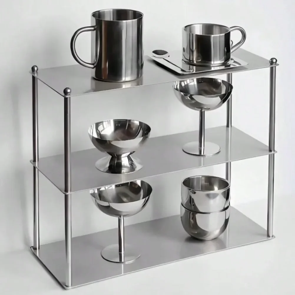 Minimalist Stainless Shelves Steel Three Layers Storage Rack Vintage Cup Organizer Cosmetics Storage Rack Kitchens Accessories
Minimalist Stainless Shelves Steel Three Layers Storage Rack Vintage Cup Organizer Cosmetics Storage Rack Kitchens Accessories