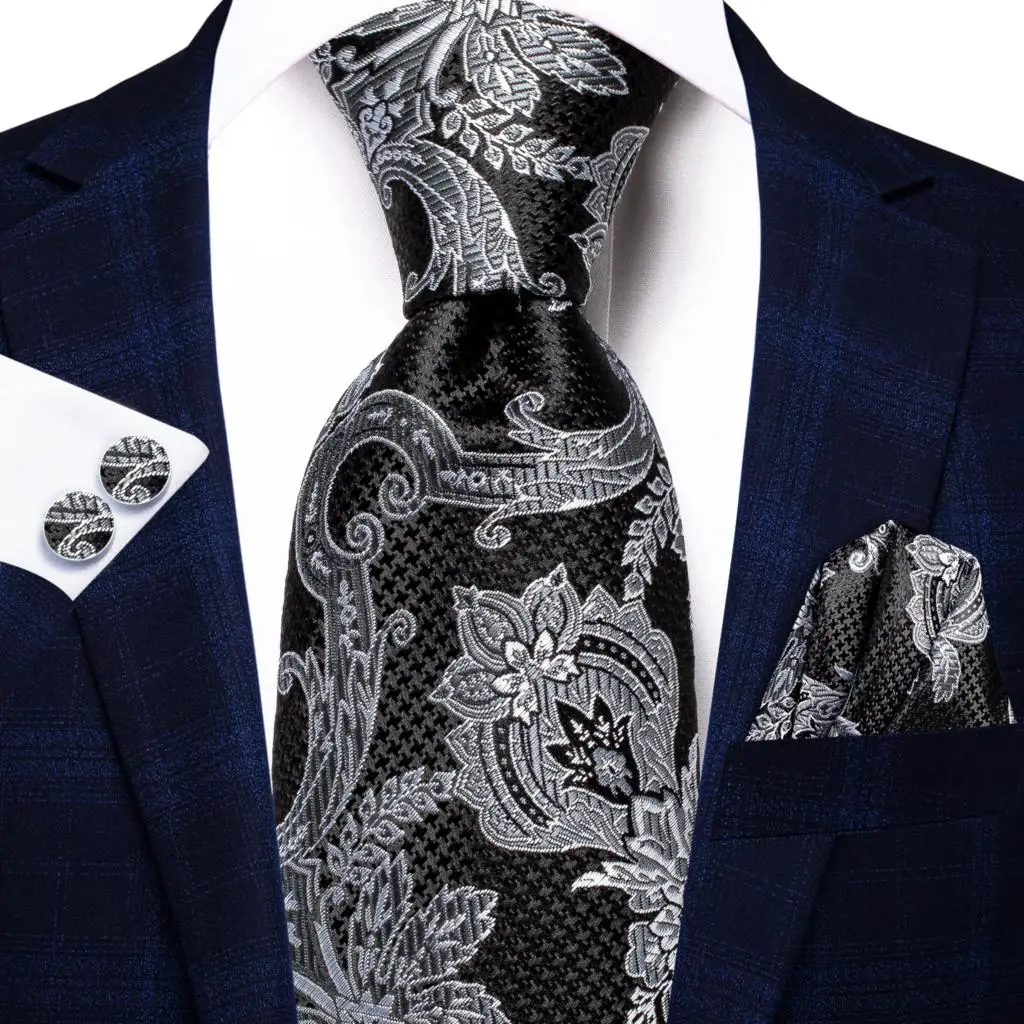 Black White Floral Silk Tie For Men Handky Cufflink Gift Mens Necktie Fashion Business Party Wedding Dropshiping Hi-Tie Designer
Black White Floral Silk Tie For Men Handky Cufflink Gift Mens Necktie Fashion Business Party Wedding Dropshiping Hi-Tie Designer