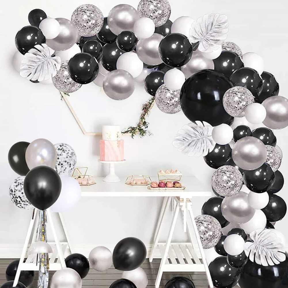 Valentines Day Backdrop Decoration Wedding Bridal Baby Shower 1 Year Boy Girl Birthday Decorations Black Silver Balloon Arch
Valentines Day Backdrop Decoration Wedding Bridal Baby Shower 1 Year Boy Girl Birthday Decorations Black Silver Balloon Arch