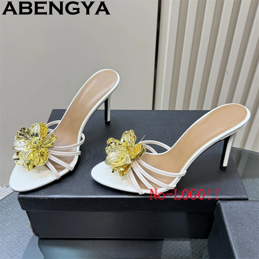 ABENGYA New Open Toe Thin High Heels Flower Slippers Women Dress Party Shoes Woman's Summer Sexy Gladiator Sandalias de mujer
ABENGYA New Open Toe Thin High Heels Flower Slippers Women Dress Party Shoes Woman's Summer Sexy Gladiator Sandalias de mujer