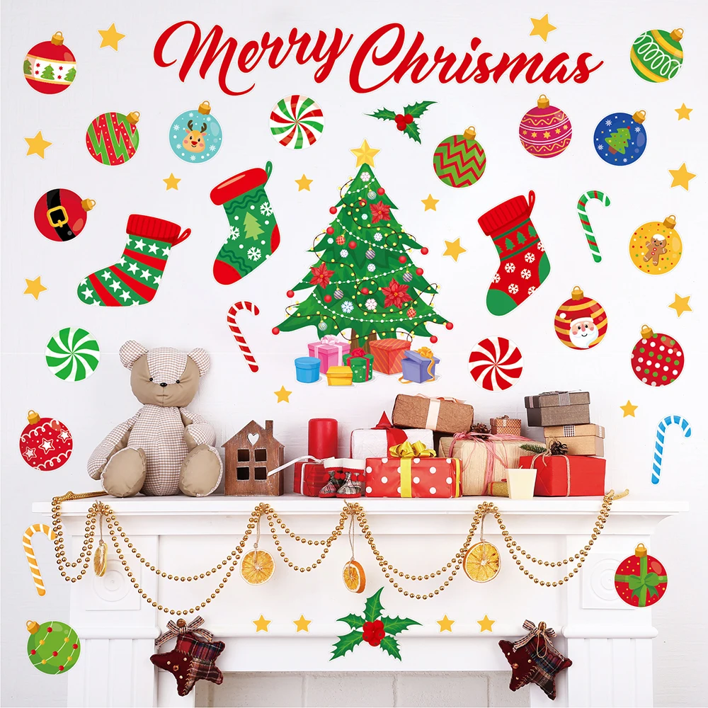 Merry Christmas Home Decoration Xmas Tree Wall Stickers Glass Decal Christmas Balls Sticker 2026 New Year Party Wall Ornament
Merry Christmas Home Decoration Xmas Tree Wall Stickers Glass Decal Christmas Balls Sticker 2026 New Year Party Wall Ornament