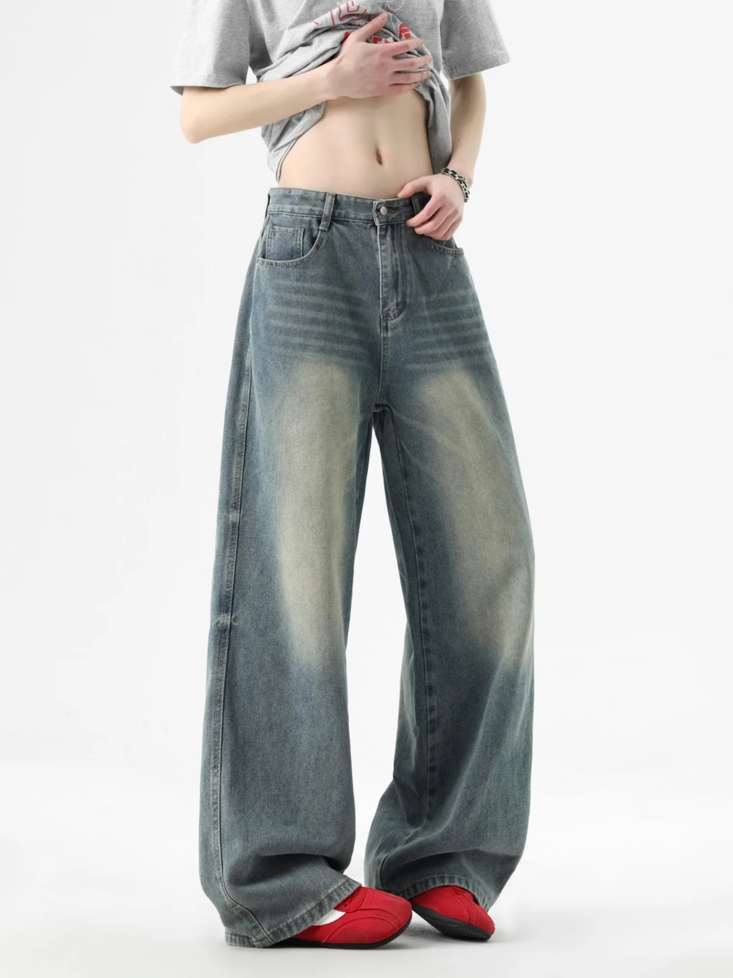 Summer New Vintage Straight Leg Men's Jeans Loose Slimming Drapey American Lazy Wide Leg Floor-Length Casual Trousers
Summer New Vintage Straight Leg Men's Jeans Loose Slimming Drapey American Lazy Wide Leg Floor-Length Casual Trousers