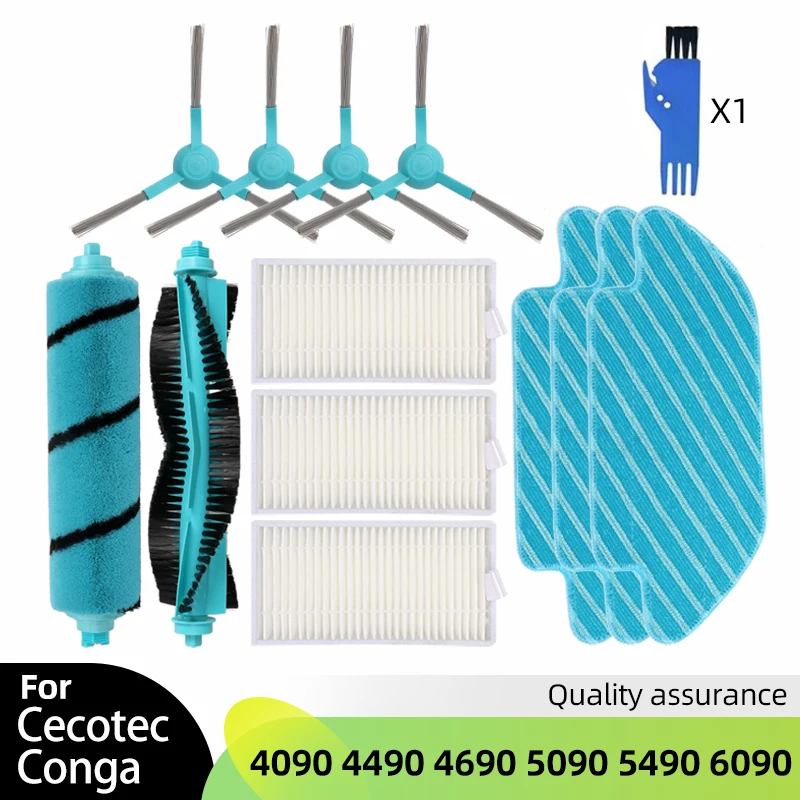 For Cecotec Conga 4090 4490 4690 5090 5490 6090 Robot Vacuum Cleaner Parts Roller Main Side Brush Hepa Filter Mop Rag Accessory
For Cecotec Conga 4090 4490 4690 5090 5490 6090 Robot Vacuum Cleaner Parts Roller Main Side Brush Hepa Filter Mop Rag Accessory