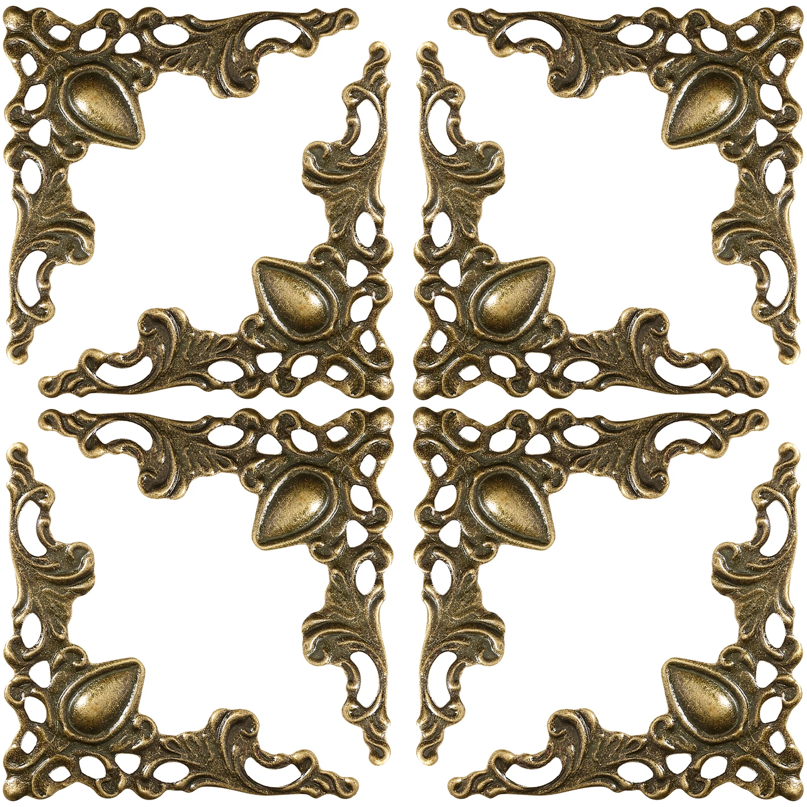 24 pcs Bronze Corner Flowers Vintage Style Book Protector Covers Elegant Metal Decorative Horn Furniture
24 pcs Bronze Corner Flowers Vintage Style Book Protector Covers Elegant Metal Decorative Horn Furniture
