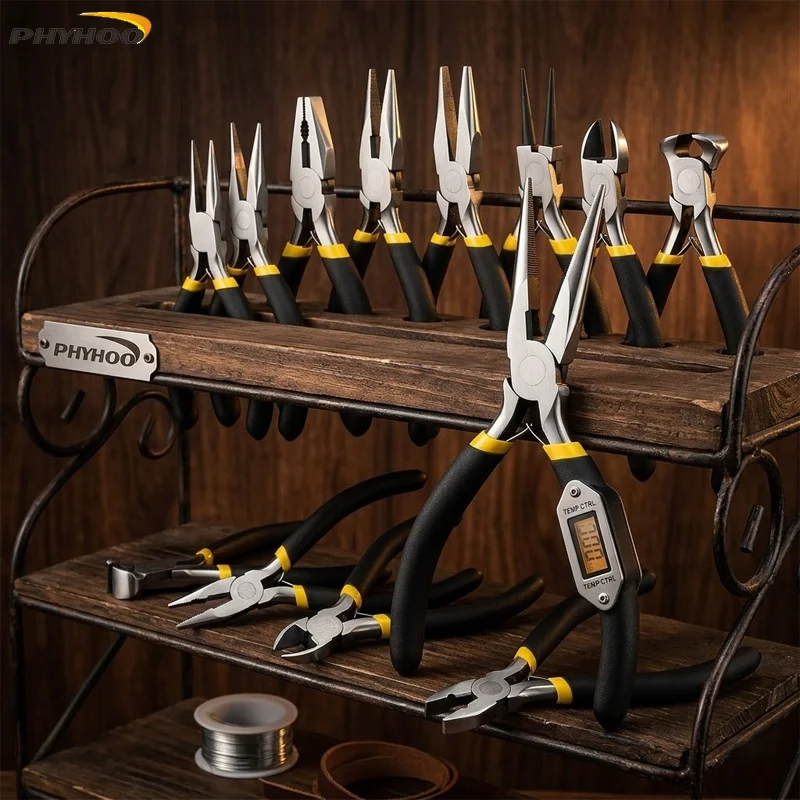 PHYHOO 8Pcs Jewelry Making Pliers Set Carbon Steel Precision Wire Wrapping Beading Repair Tools Kit Non Slip Grip For DIY Crafts
PHYHOO 8Pcs Jewelry Making Pliers Set Carbon Steel Precision Wire Wrapping Beading Repair Tools Kit Non Slip Grip For DIY Crafts