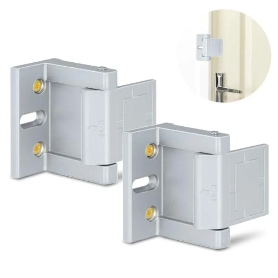 2 Pack Door Latches for Top of Door, Silver Door Reinforcement Lock for Home and Hotel, Security with Stainless Steel Screws
2 Pack Door Latches for Top of Door, Silver Door Reinforcement Lock for Home and Hotel, Security with Stainless Steel Screws