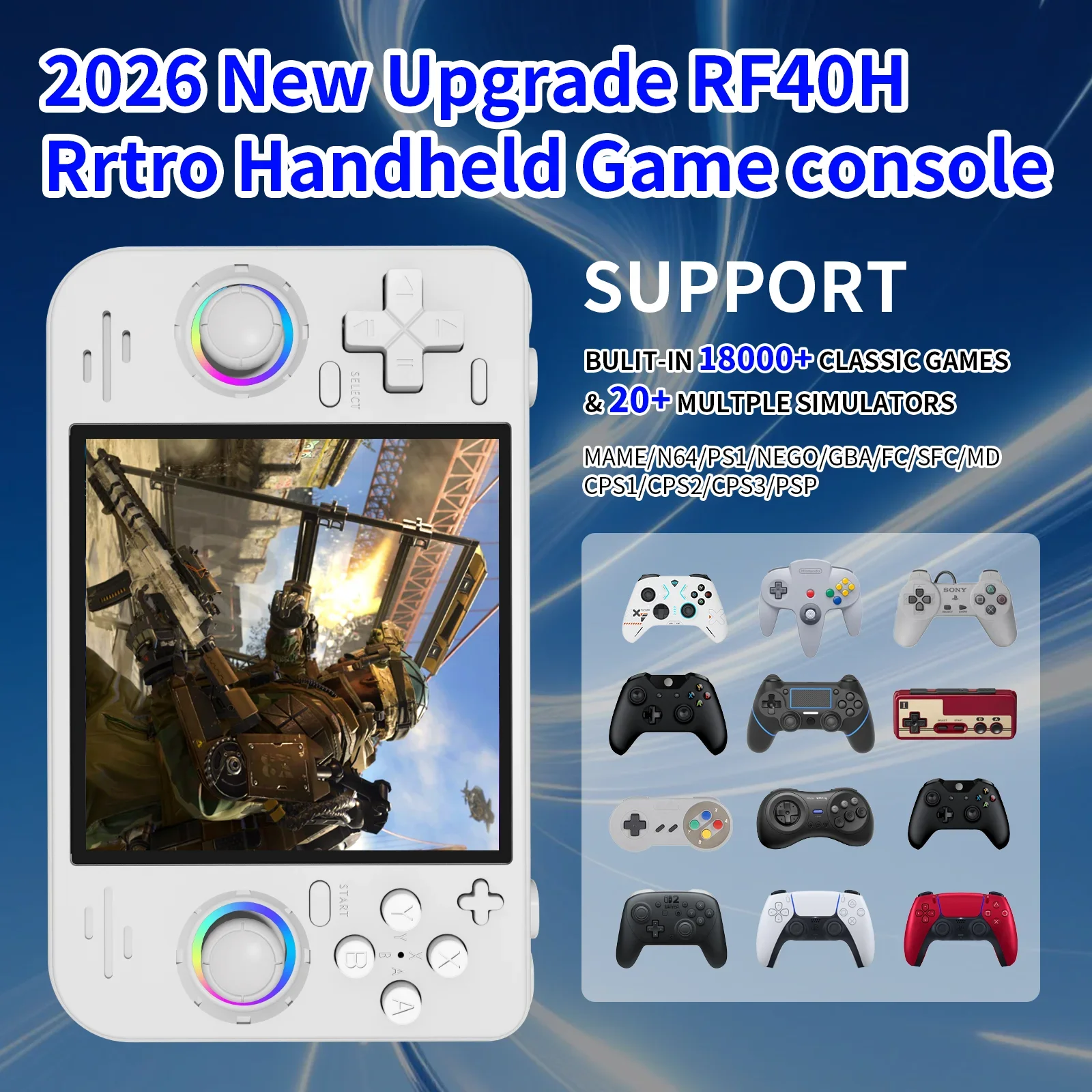 FLLBW RF40H Retro Handheld Game Console Linux 4.0 IPS Screen Supports WiFi Glowing Rocker Portable Pocket Video Game Playe
FLLBW RF40H Retro Handheld Game Console Linux 4.0 IPS Screen Supports WiFi Glowing Rocker Portable Pocket Video Game Playe