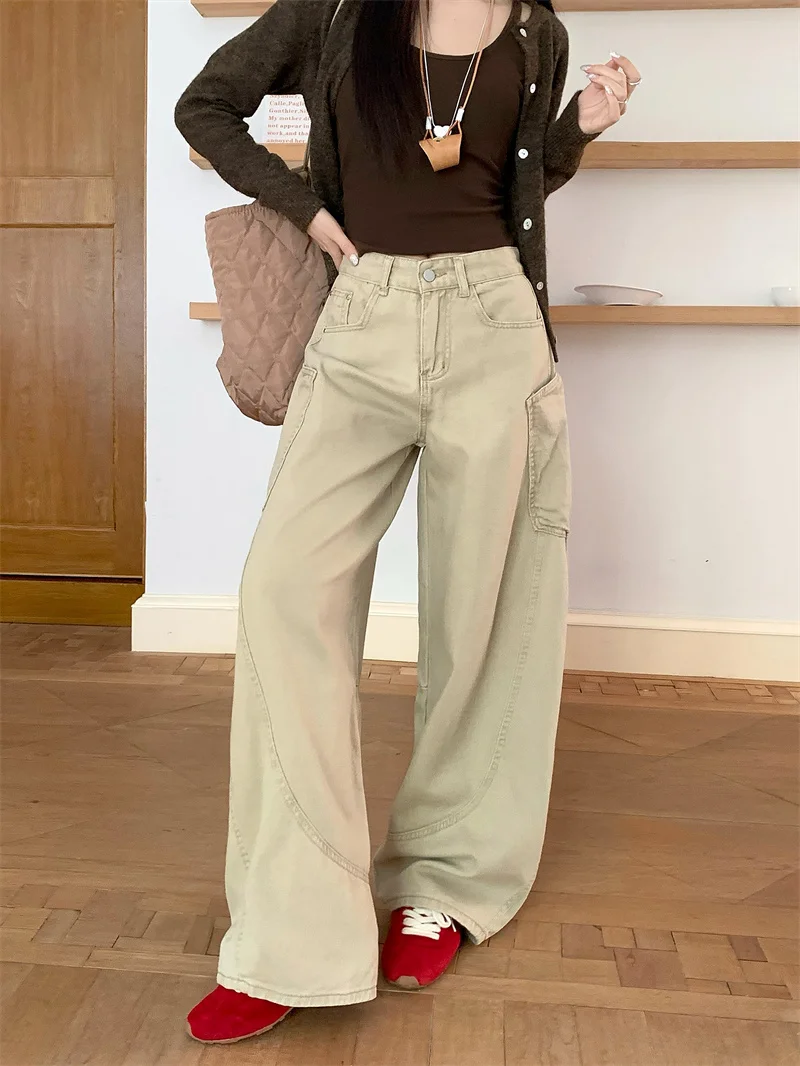 Casual Style Wide Leg Jeans Women's Loose Fit High Waist Trousers with Big Pockets Summer Fashion Slimming Long Pants
Casual Style Wide Leg Jeans Women's Loose Fit High Waist Trousers with Big Pockets Summer Fashion Slimming Long Pants