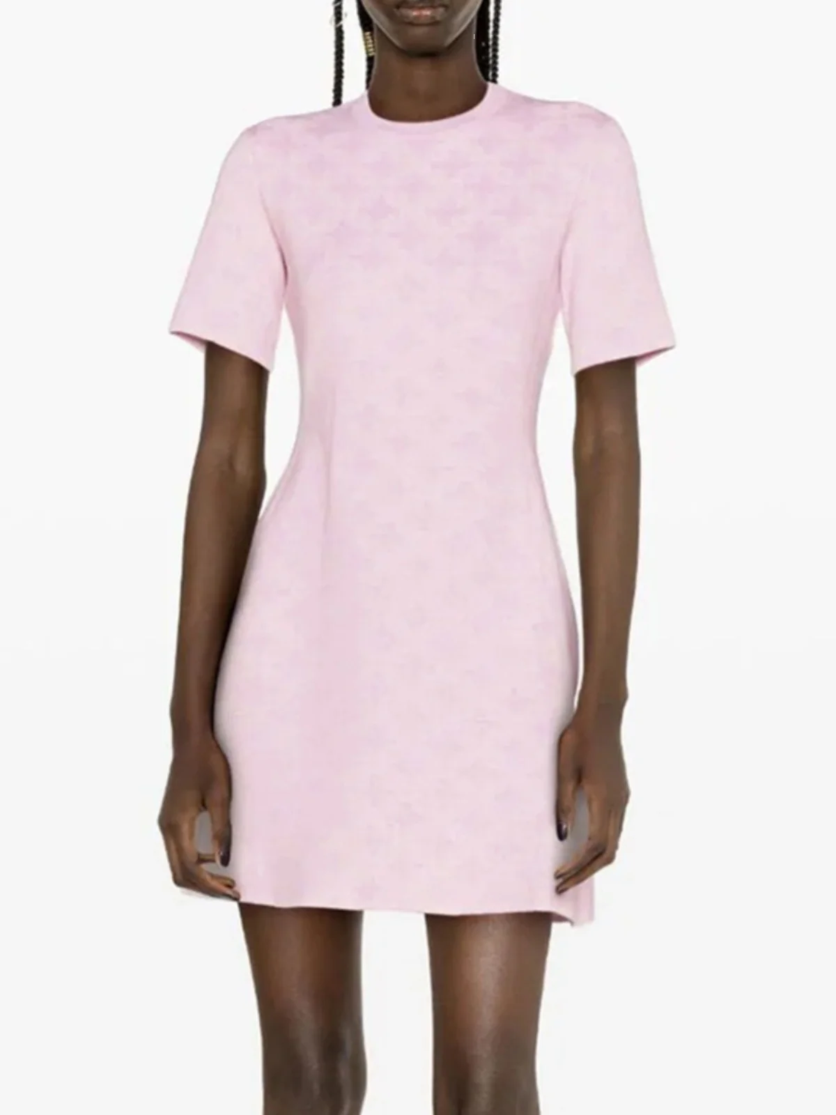 Qinglan M Home 24 Early Spring New Women's Elegant Slim Fit Pink Knitted Dress High Waist round Neck Short Sleeve A-Line Skirt
Qinglan M Home 24 Early Spring New Women's Elegant Slim Fit Pink Knitted Dress High Waist round Neck Short Sleeve A-Line Skirt