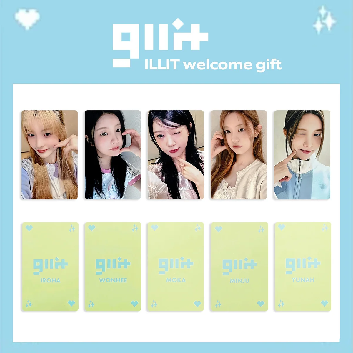 Kpop ILLIT Photocard Lightstick Idoustage Fansign Ver Card WVS Special Card Bright Film LOMO Card WONHEE MOKA Fans Collection
Kpop ILLIT Photocard Lightstick Idoustage Fansign Ver Card WVS Special Card Bright Film LOMO Card WONHEE MOKA Fans Collection