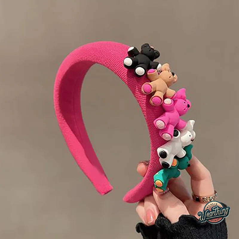 1pc Fashion Colorful Bear Headband Cartoon Hair Bands Cute Hair Hoop Head New Girly Wild Non-slip Hairpin
1pc Fashion Colorful Bear Headband Cartoon Hair Bands Cute Hair Hoop Head New Girly Wild Non-slip Hairpin